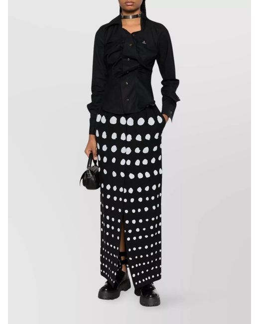 Vivienne Westwood Black Asymmetric Sleeves Twist And Ruched Detailing