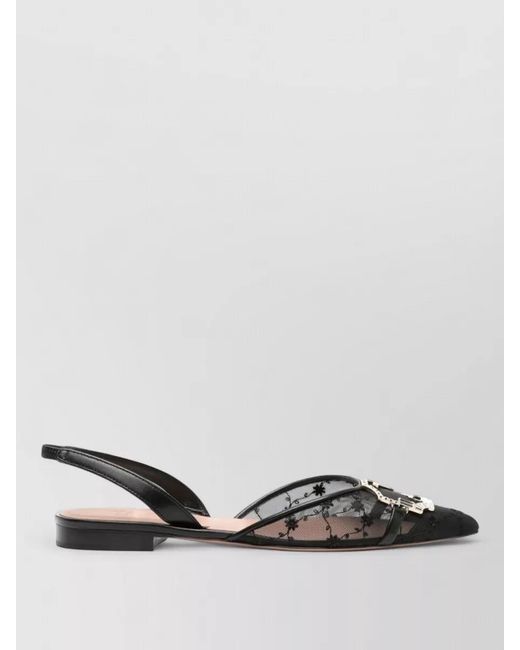 Malone Souliers Multicolor Misha Mesh Slingback Ballet Flats Crystals