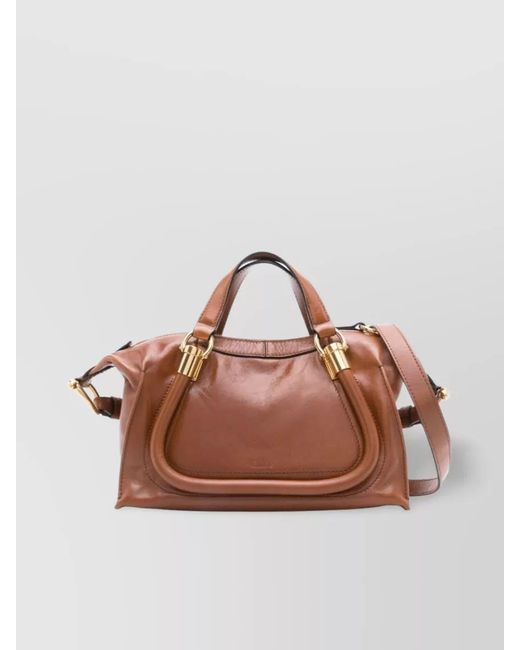 Chloé Brown Na Leather Crossbody Bag