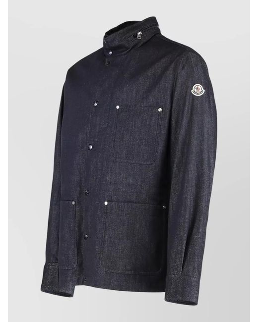 Moncler Blue Chesery Denim Jacket for men