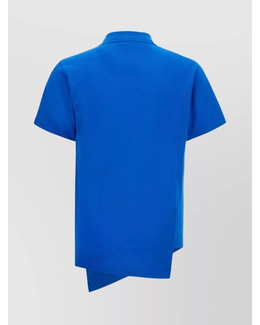 Comme des Garçons Blue Cotton Piqué Polo Shirt for men