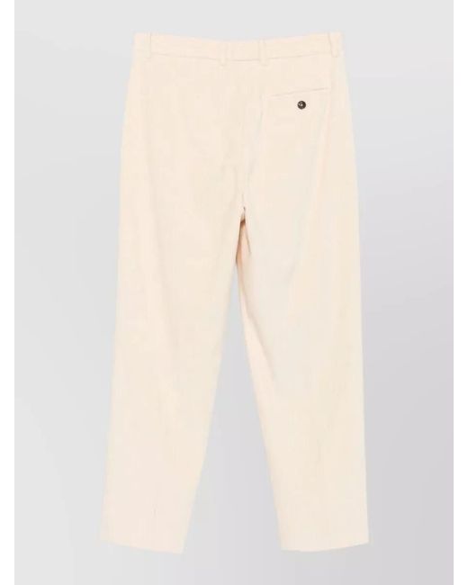 Circolo 1901 Natural Corduroy Effect Carrot Tailored Trousers