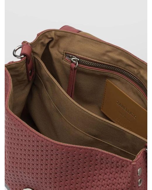 Zanellato Red Shoulder Bag Adjustable Strap Metal Hardware