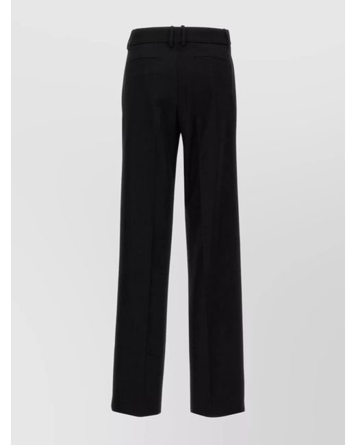 Rabanne Black Virgin Wool Straight Trousers