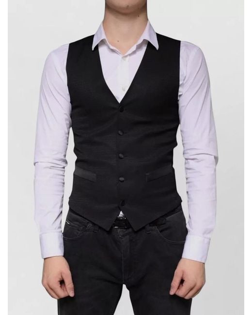 Dolce & Gabbana Blue Slim-Fit V-Neck Waistcoat for men