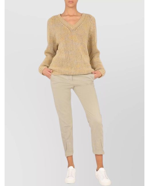 Aspesi Natural Cropped Trousers
