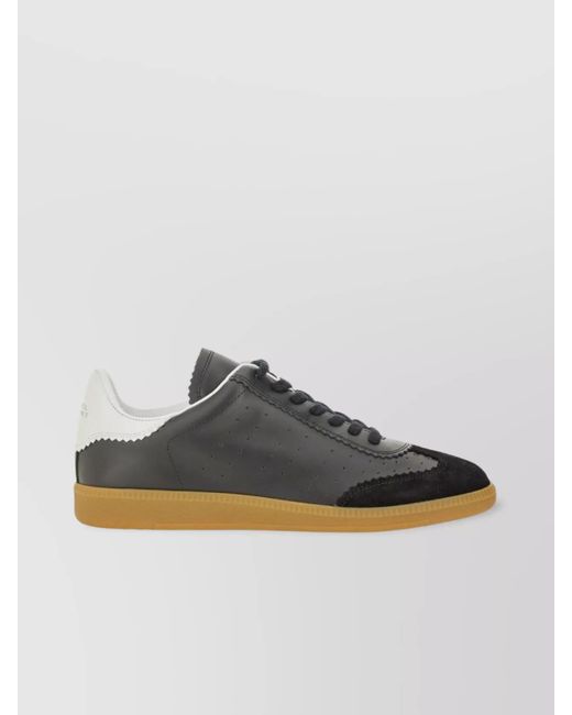 Isabel Marant Black Leather Low-Top Sneakers