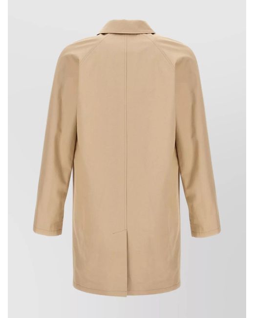 A.P.C. Natural Mac Ville Single Breasted Trench Coat for men