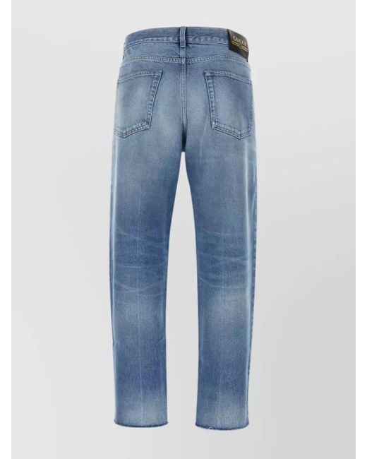 Gucci Blue Denim Mid-Rise Straight-Leg Jeans for men