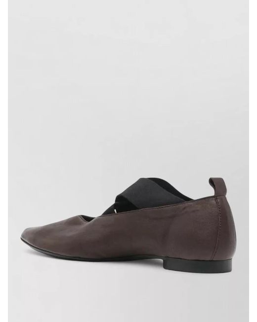 Uma Wang Multicolor Pointed Toe Leather Flat Ballerina Shoes
