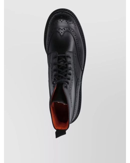 Tricker's Black Leather Ankle Boots