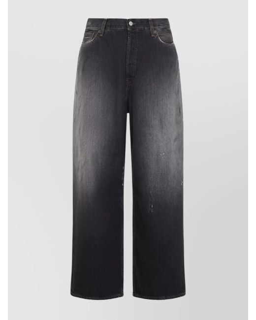 Acne Blue Denim Low-Rise Wide-Leg Jeans for men