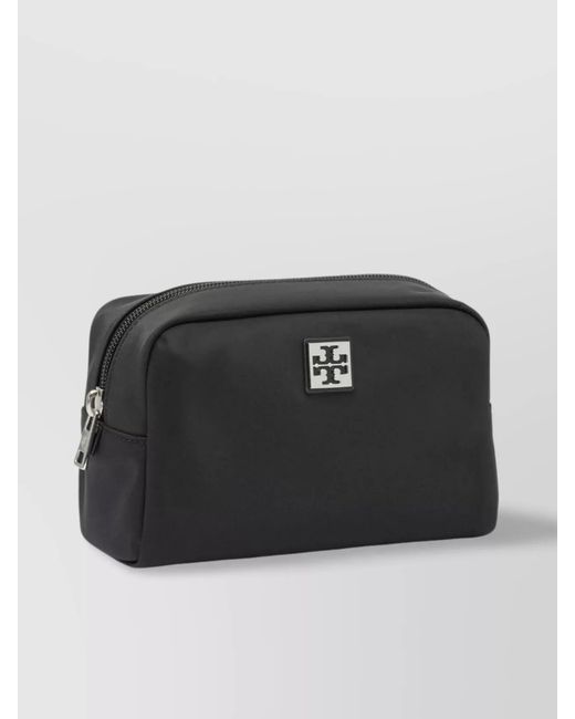 Tory Burch Black Virginia Nylon Cosmetic Case