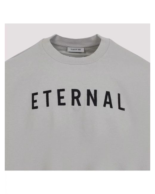 Fear Of God Gray Cotton T-Shirt for men