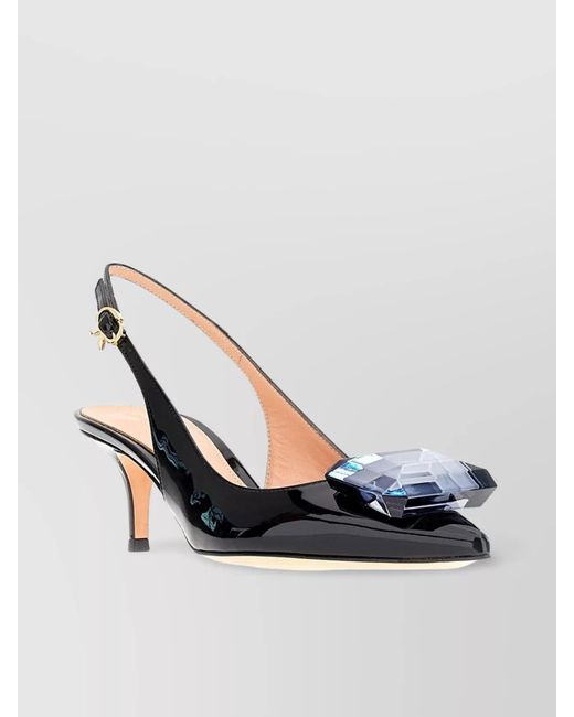 Gianvito Rossi Metallic Jaipur Leather Pumps Jewel Embellishment