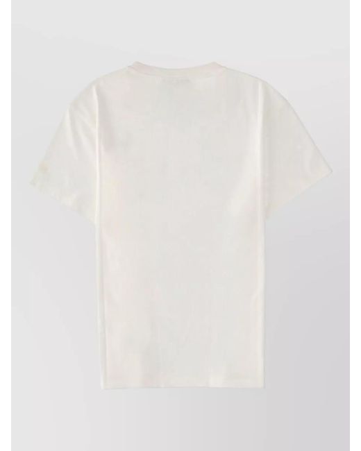 Mc2 Saint Barth White Cotton T Shirt Round Neck Graphic Detail