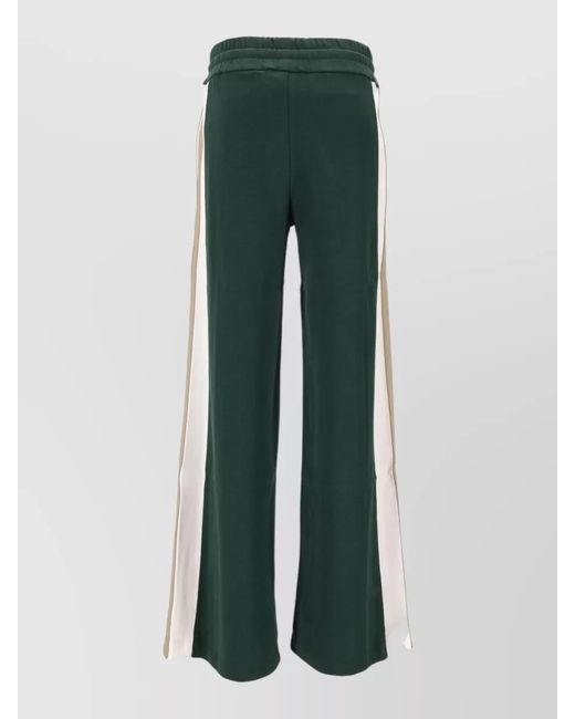 Palm Angels Green Cotton Monogram Track Pants