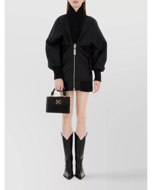 Off-White c/o Virgil Abloh Black Nylon Padded Mini Dress