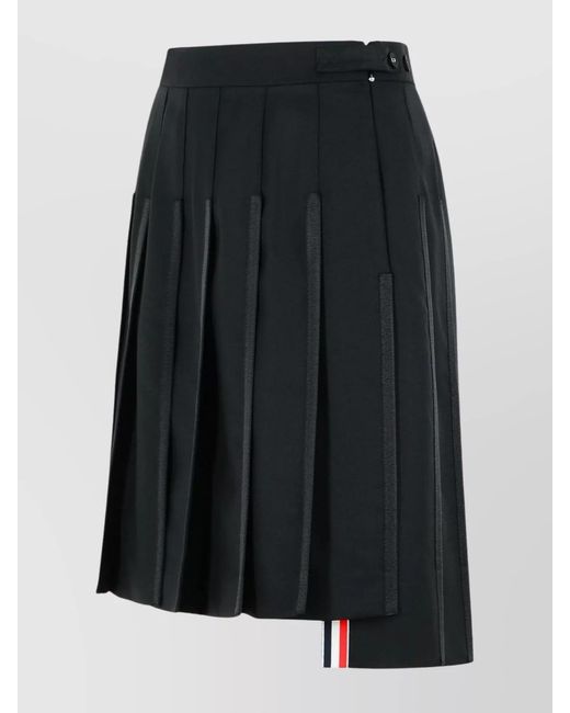 Thom Browne Black Silk Tailored Shorts