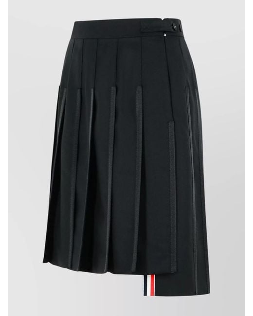 Thom Browne Black Silk Tailored Shorts