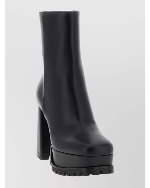 Gianvito Rossi Black Leather Ankle Boots