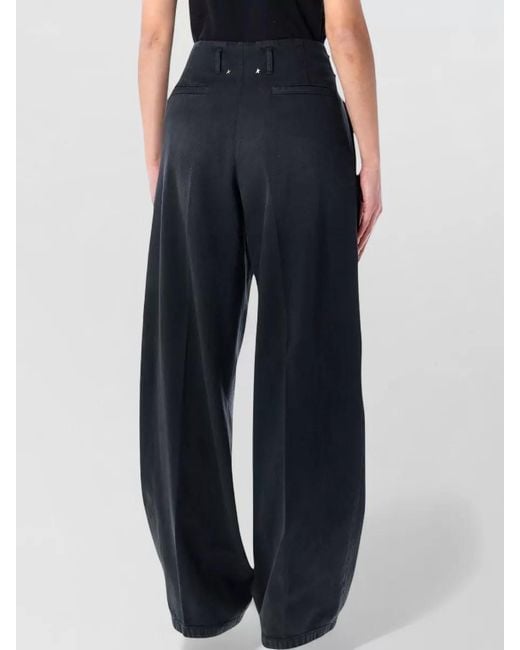Golden Goose Deluxe Brand Black Denim Wide-Leg Trousers