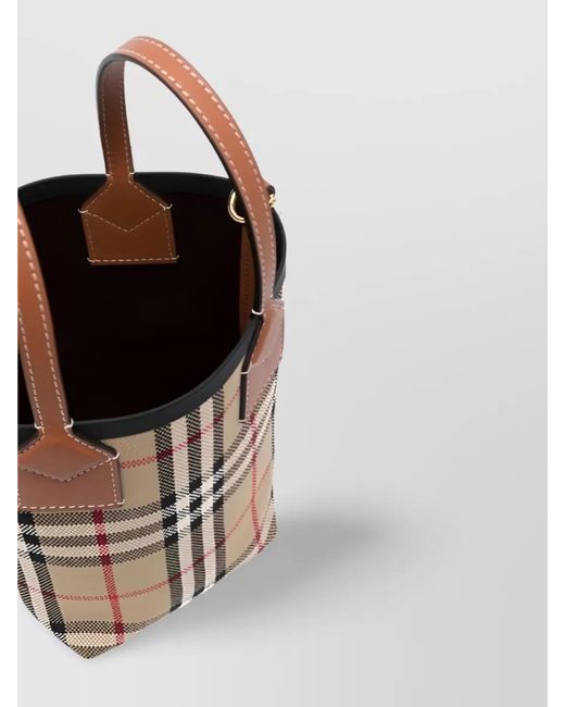 Burberry Natural London Vintage Check Mini Bucket Bag