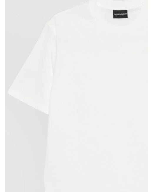 Emporio Armani White Cotton Short-Sleeve T-Shirt for men