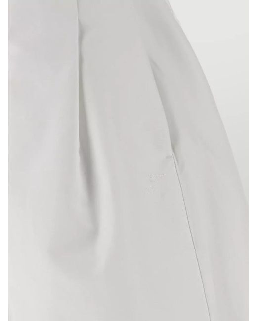 Jacquemus White Cotton Wide-Leg Trousers