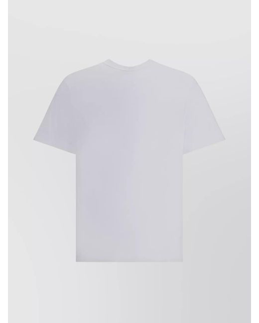 Givenchy White Logo Patch Cotton Crew Neck T-Shirt for men