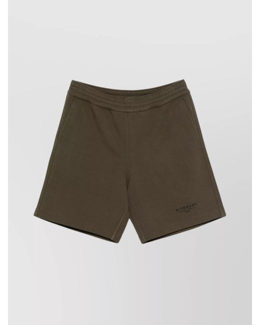 Givenchy Green Back And Side Pocket Shorts for men