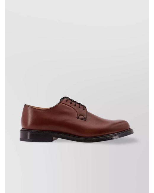 Church's Brown Shannon Leather Lace-Up Shoe for men