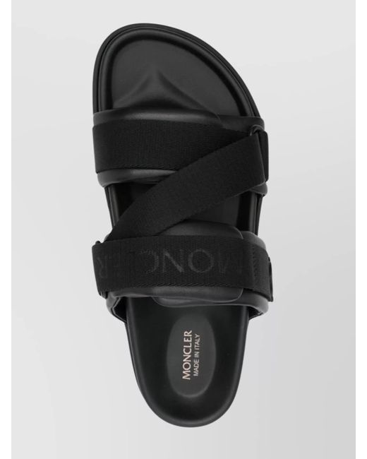 Moncler Gray Fabric Sandals