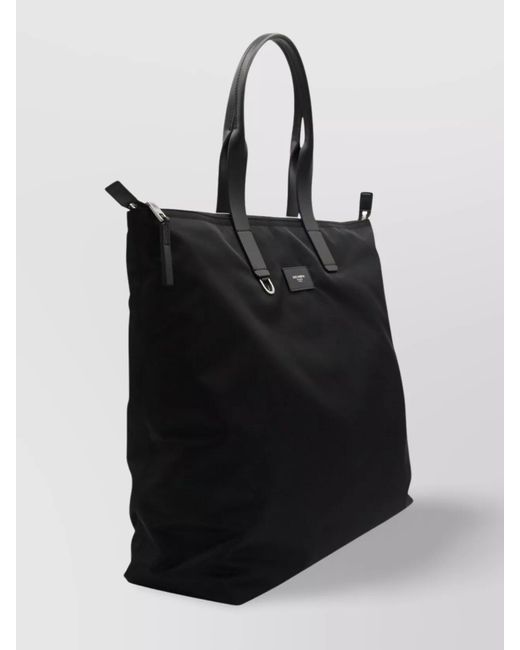 Dolce & Gabbana Black Leather Crocodile-Print Tote Bag for men