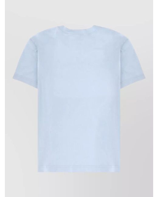 Dolce & Gabbana Blue Logo Crew Neck T Shirt Short Sleeves