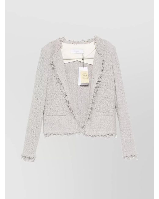 IRO White Cotton Tweed Jacket