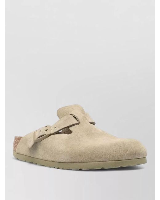 Birkenstock Natural Suede Mules