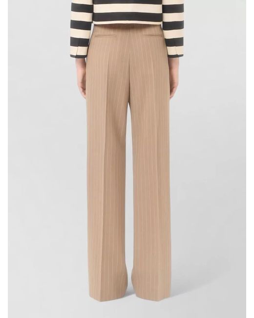 Valentino Natural Wide-Leg Trousers