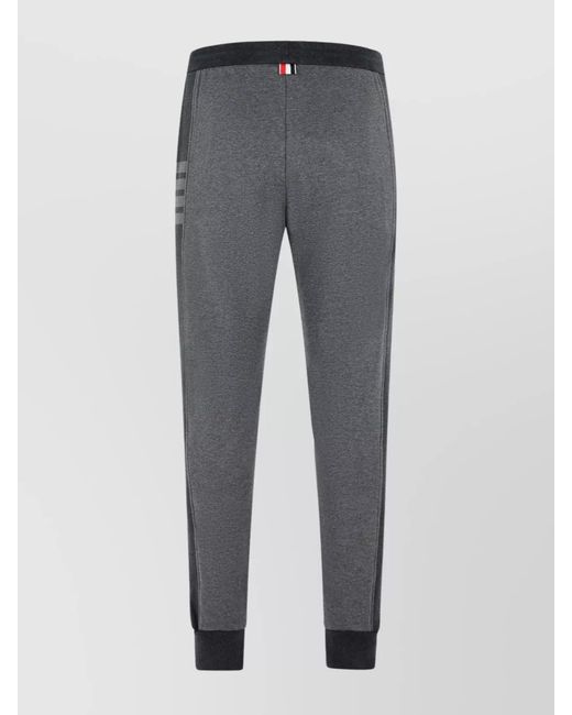 Thom Browne Gray Cotton 4-Bar Track Pants for men
