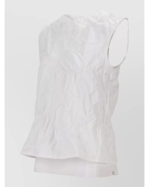 Niccolò Pasqualetti White Cotton Embroidered Tank Top