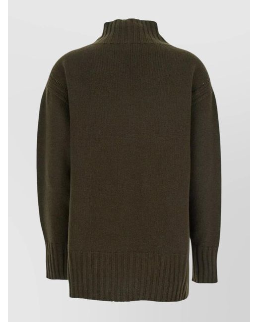 Tom Ford Green Cable-Knit Cashmere Mock-Neck Jumper
