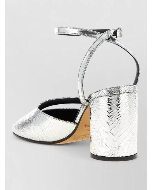 Maison Margiela Metallic Leather Tabi Sandal Pumps
