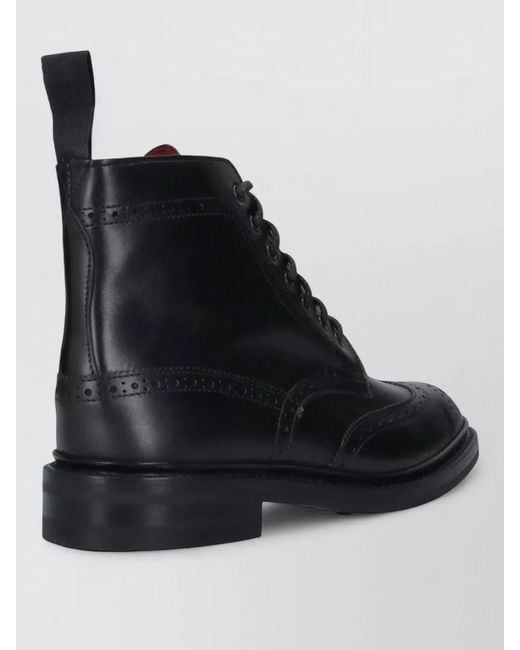 Tricker's Black Leather Ankle Boots