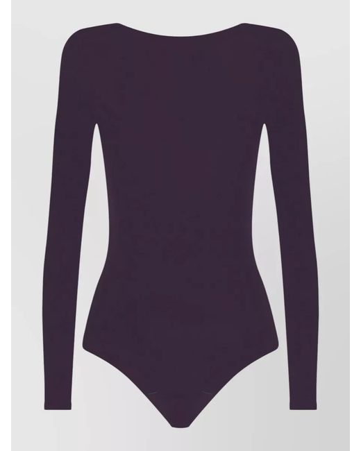 Wolford Purple Buenos Aires Long-Sleeve Bodysuit