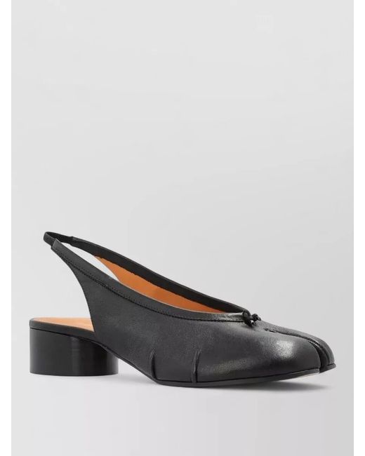 Maison Margiela Gray Slingback Pumps With Split Toe Design