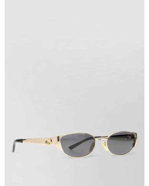 Gucci Gray Metal Sunglasses Slim Arms Nose Pads
