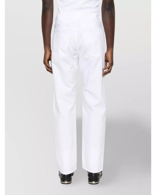 Moschino White Straight-Leg Trousers for men