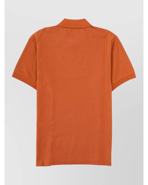 Paul Smith Orange Polo Collar Short Sleeve Cotton Top for men