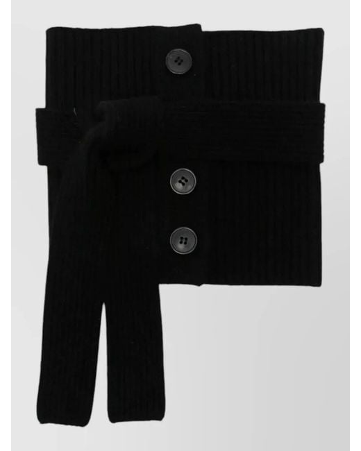 Dries Van Noten Black Cashmere Gloves for men