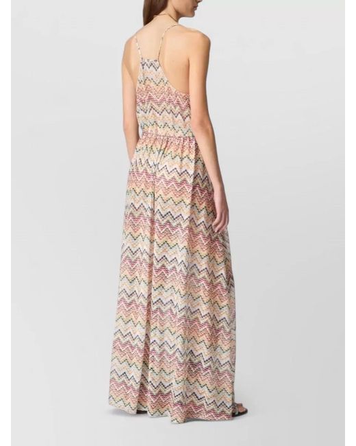 Missoni White Zigzag-Print Maxi Dress